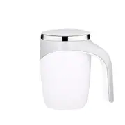 Automatic Electric Coffee Milk Tea Self Stirring Mug Auto Mixing Stir Cup White
