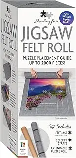 Mindbogglers Jigsaw Felt Roll – Portable Puzzle Mat with Extendable Tube for 500, 1000, 1500, and 2000 Piece Jigsaws