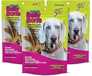Fido NATURALS Belly Bones for Dogs, Yogurt Flavored Medium Dog Dental Treats - 8 Treats Per Pack (3 Pack) - (Made in USA) - Plaque and Tartar Control for Fresh Breath, Digestive Health Support