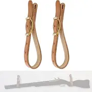 DeYoungArbeit Leather Hanging Straps Gun Rack Wall Mount Display for Rifle Shotgun Axe Hatchet Tool Sword