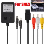AC Adapter Power Supply Audio Video RCA AV Cable For Super Nintendo SNES Console