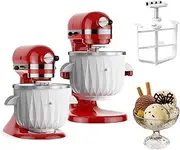 Ice Cream Maker Attachment for Kitchen aid Stand Mixer, Compatible with 4.5 QT and Larger Stand Mixers, Frozen Yogurt Maker, Ice Cream Machine by TPGSING