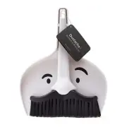 Dustache Small Dustpan and Brush Set Mini Broom and Dustpan Set Mustache Desi...
