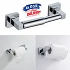 Roll Paper Holder Silver Wall Mounted Toilet Rail Bar Washroom Bathroom Rack