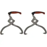 Log Tongs Heavy Duty with TPR Handle Set of 2 Firewood Lifting Tools
