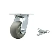 4 Inch SS Thermoplastic Rubber Swivel Caster with Ball Bearing and Swivel Lock