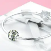 Tree of Life Zircon Bead - 925 Sterling Silver Bead Green DIY Jewelry Bracelets