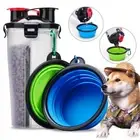 Dog Water Bottle for Walking and Food Container 2 In 1 Portable Travel Feeder AU