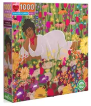 Jigsaw Puzzle 1000 Pcs 'Woman in Flowers' by eeBoo 23" x 23" NEW Gift Boxed