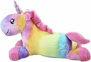 Baby Kids Plush Unicorn Soft Toy Stuffed Animal Pegasus Plush Toy Cuddly Doll Gift Cushion Nursery Decorations Gifts (Rainbow)