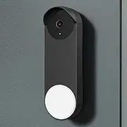Silicone Case for Google Nest Hello Doorbell (Wired, 2nd Gen) 2022 Cover - Weatherproof Protective Nest Doorbell Silicone Skin Case (Black)