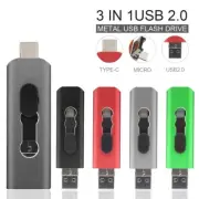 OTG 3 in 1 USB Flash Drives USB & Type-C USB Memory Stick For Samsung Android