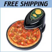 Pizzazz Plus 12-Inch Rotating Pizza Oven - Green/Gold, Nonstick & Easy Cleanup