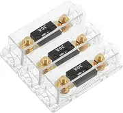 Luxshiny 3pcs Car Amp Fuse Holder Durable Fuse Box for Automotive Audio Systems Prevents Circuit Overload Fire User Friendly Installation for Private