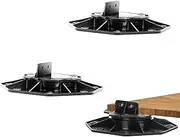 Adjustable Deck Pedestals - 2pcs Height Adjustable Deck Supports, Heavy Duty Wood Slab Base System | Non-Slip Plate Bearings for Substructure, Patio Leveling Pedestals for Sheds, Balconies