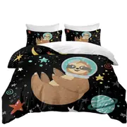 Funny Astronaut Sloth Quilt Cover