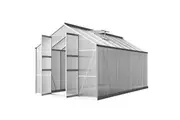Greenhouse Aluminium Green House Garden Shed Polycarbonate 4.1x2.5M