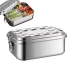 Stainless Steel Lunch Box Separated 1/2/3 Compartment Food Fresh-keeping Box