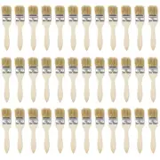 1.5 Inch Paint Brush Natural Bristle Flat Edge Wood Handle for Painting 36Pcs