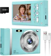 48MP HD 1080P Digital Camera w/ 16x Zoom 2.8 in IPS Screen for Teens Kids Blue