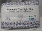 Because Premium Overnight Plus Bladder Control Underwear S/M White 20 Count