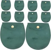 WRITWAA 10pcs Watch Storage Bag Thick Flannel Watch Holder for Women Snap Button Jewelry Pouch Travel Watch Case for Bracelets Safe Travel Jewelry Organizer