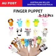 5-12 Pcs Cute Animal Finger Puppet Baby Nursery Children Kid Story Time Play Toy