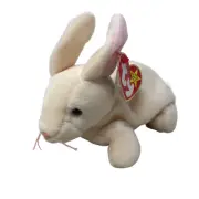 VTG NWT TY Beanie Baby NIBBLER the Beige Rabbit 6 Inch Bunny Plush