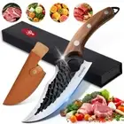 Professional Handmade Forged Kitchen Meat Vegetable Chef Knife Cleaver Sheath