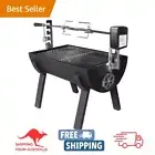 Jumbuck Novo Charcoal Spit Roaster BBQ Rotisserie Smoker Grill Electric Cooker A