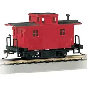 Bachmann 18449 HO-Scale Bobber Caboose Painted Red Unlettered Silver Series