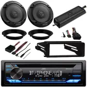 JVC KD-TD72BT CD Receiver, 2x 6.5" 300W Speaker, Amp, Harley 98-2013 Accessories