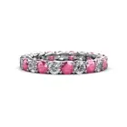 TriJewels Tourmaline & Diamond Womens Eternity Ring 3.05 ctw* 14K Gold JP:29282