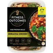 Fitness Outcomes Sriracha Chicken With Broccoli With Brown & Wild Rice 350g