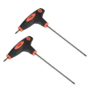 T10 Anti Tamper Proof Torx Key T-Handle Dual End Wrench, S2 Steel 2 Pcs