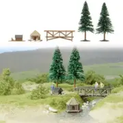 Busch 6010 HO/OO Gauge Beside the Pond Accessory Set