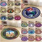 Disney Princess Room Floor Mat Circle Round Carpet Anti-slip Chair Rug Mat
