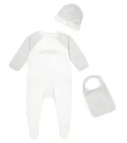 [Givenchy Kids] Givenchy Kids Baby cotton onesie, hat and bib set M 18 grey