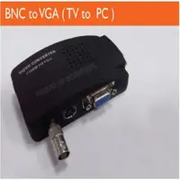 在飛比找PChome24h購物優惠-BNC轉VGA 訊號轉換器 切換器◎AV轉PC 影像轉換盒◎