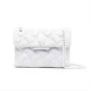 Nevenka Women Leather Crossbody Bag Elegant Formal Evening Purse-White