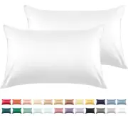 Cotton Pillow Cases Standard Size Set of 2, 600 Thread Count Pillowcases 20X26 I