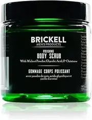 Brickell Men's Polishing Body Scrub for Men, Natural and Organic Body Exfoliator to Remove Dirt, Prevent Blemishes, and Brighten Skin (8 Ounce)