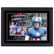 Captain America Reb Brown Signed 8x10 Photo 3 Framed