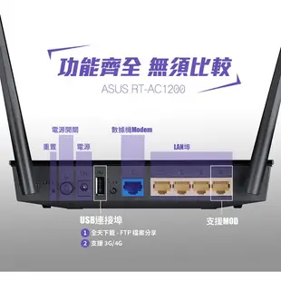 ASUS 華碩 RT-AC1200 V2 AC1200 4天線/分享器/路由器【現貨】【GAME休閒館】