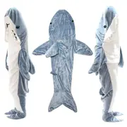 Catzon Shark Wearable Blanket for Adult Super Soft Cozy Flannel Hoodie