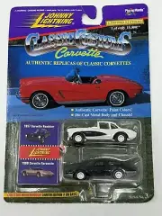 Johnny Lightning Classic Customs Corvette White ‘57 Roadster Black ‘80 Aerovette