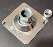 Swivel Plate Fixture,for 4" box, accepts 1/2" or 3/4" Conduit Box Conn, 1 pc