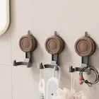 2PCS Non-Perforated Basin Storage Rack Traceless Rotating Clothes Hook Bathroom