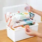 Pill Container Large Capacity Small Items Organization Multi-purpose Cosmetic