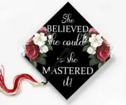 She Believed She Could, Graduation Cap Topper, Sticker Decoration, Grad Gift